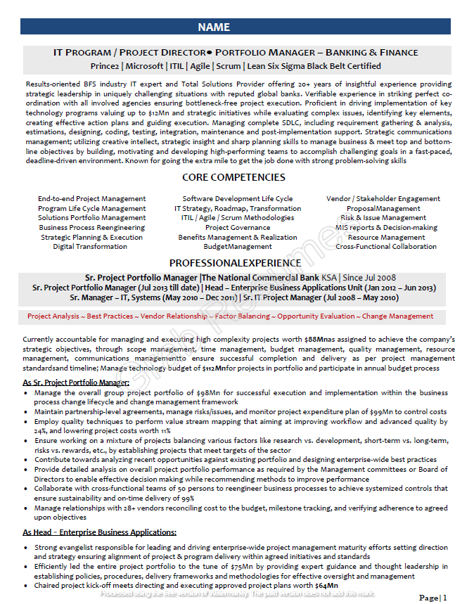 sample resumes Grab Resume